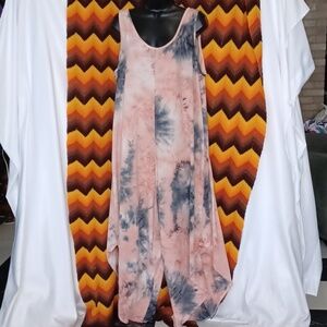 Nik and Nash Jumpsuit Multicolored Tie Dye Size XL, 24" PTP